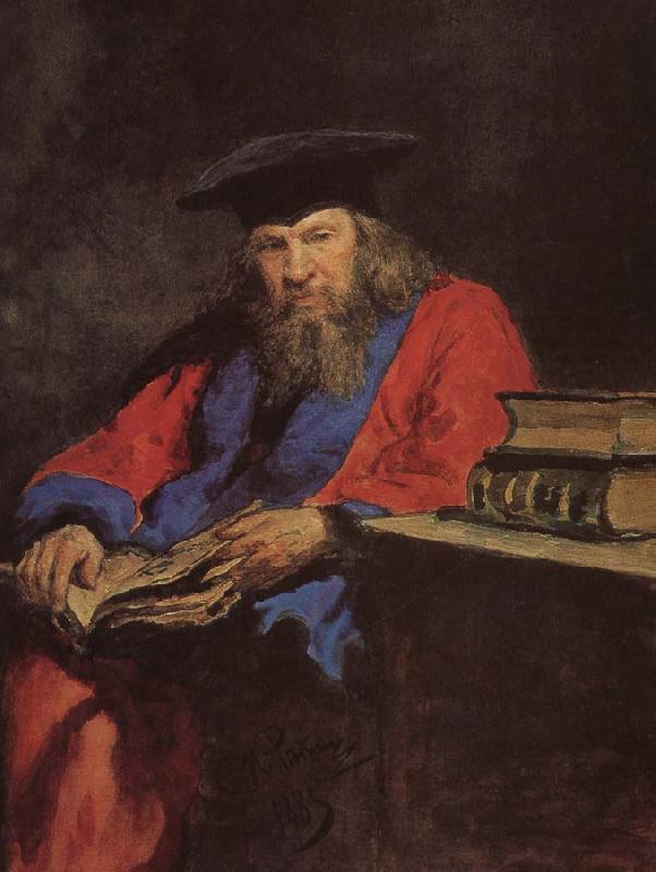 Ilia Efimovich Repin Mendeleev portrait oil painting picture
